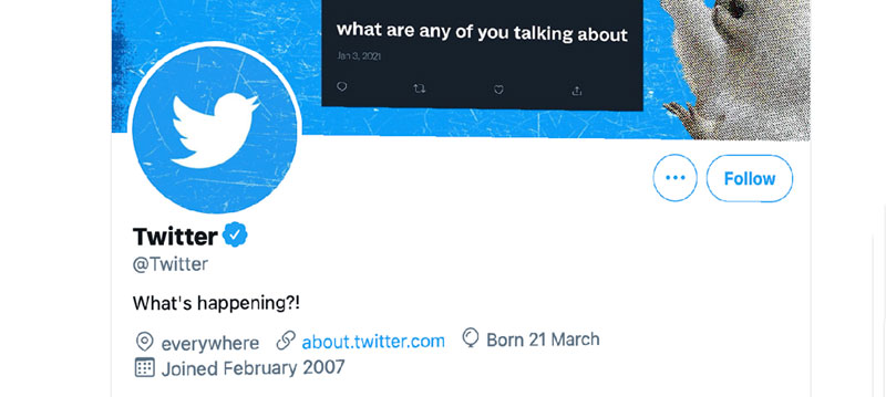 Cuenta oficial de Twitter